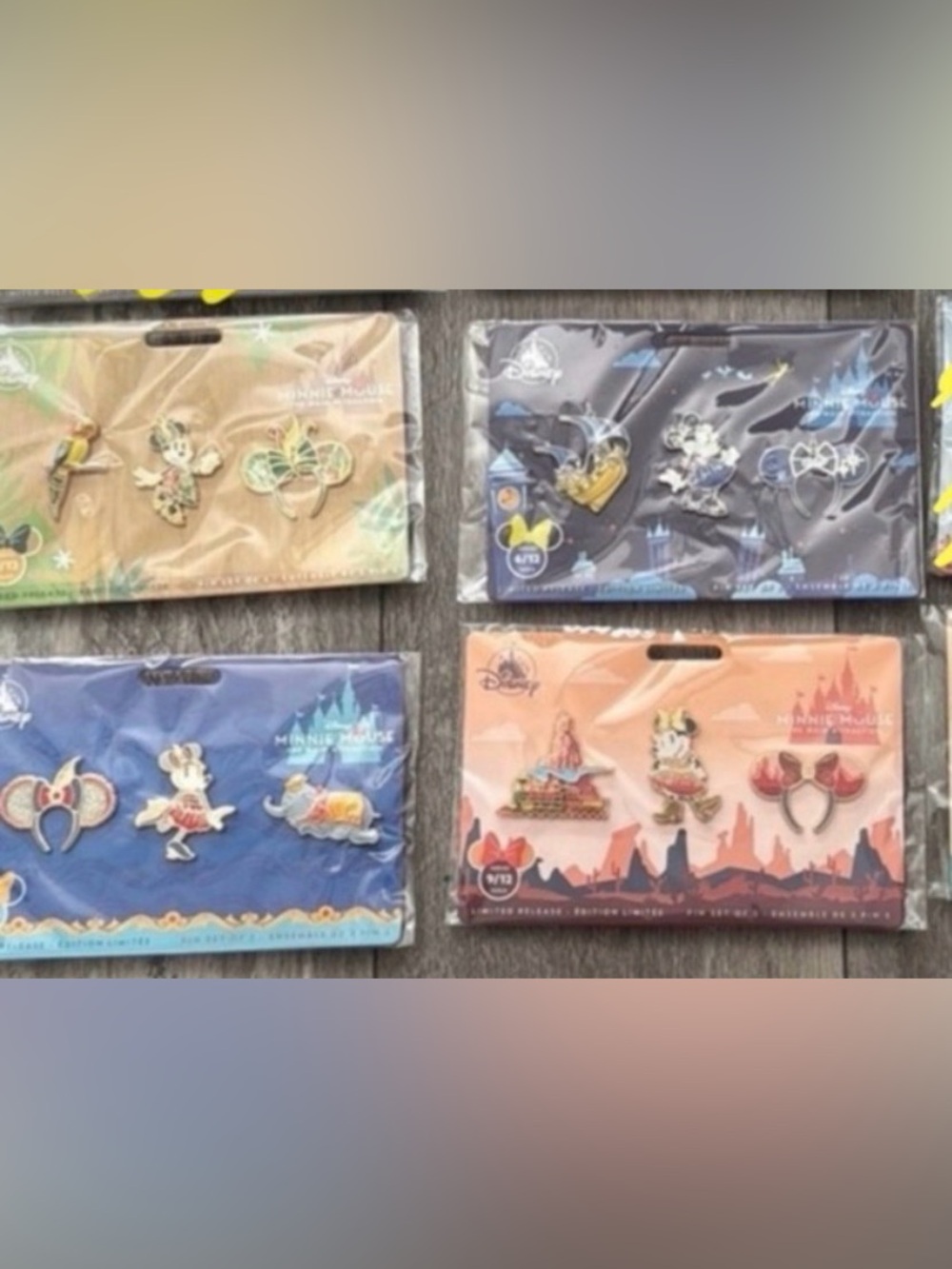 Disney Colorful Character Pin Sets